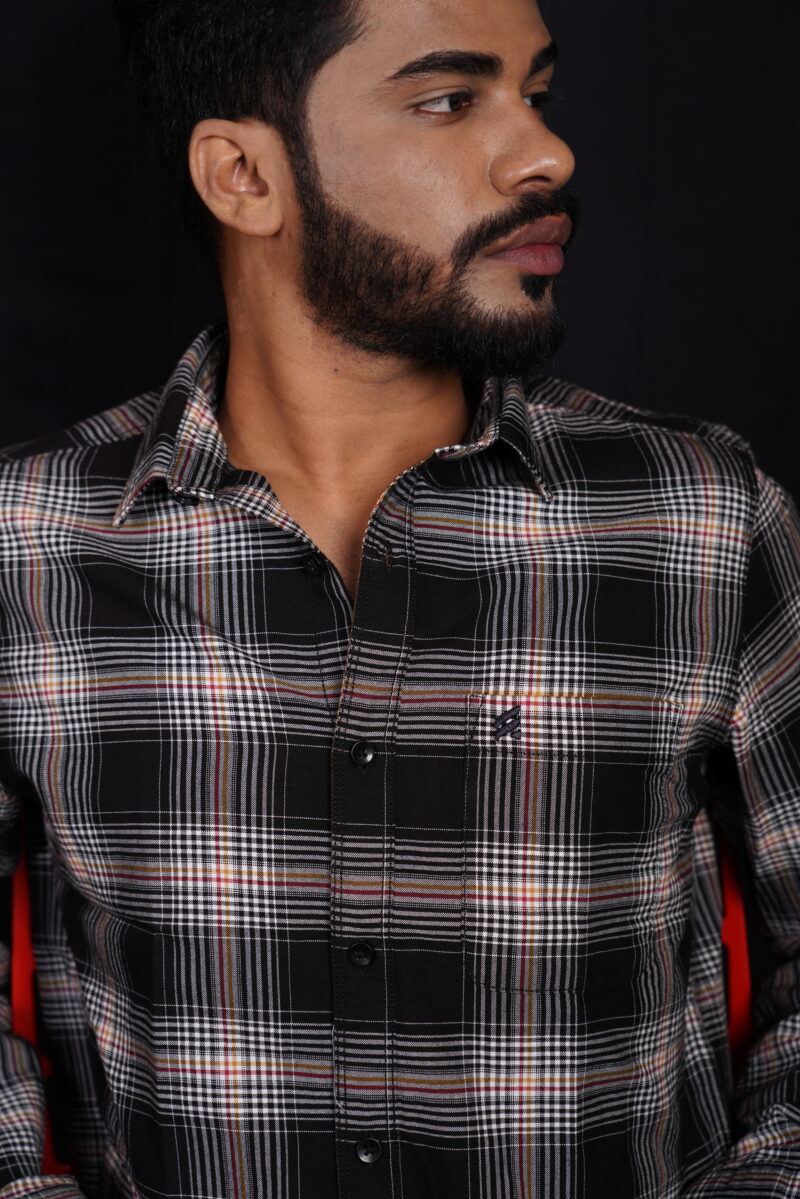 Kufle Mens Slim Fit Checks Full  Sleeve Cotton Shirt for Casual Wear - Image 4